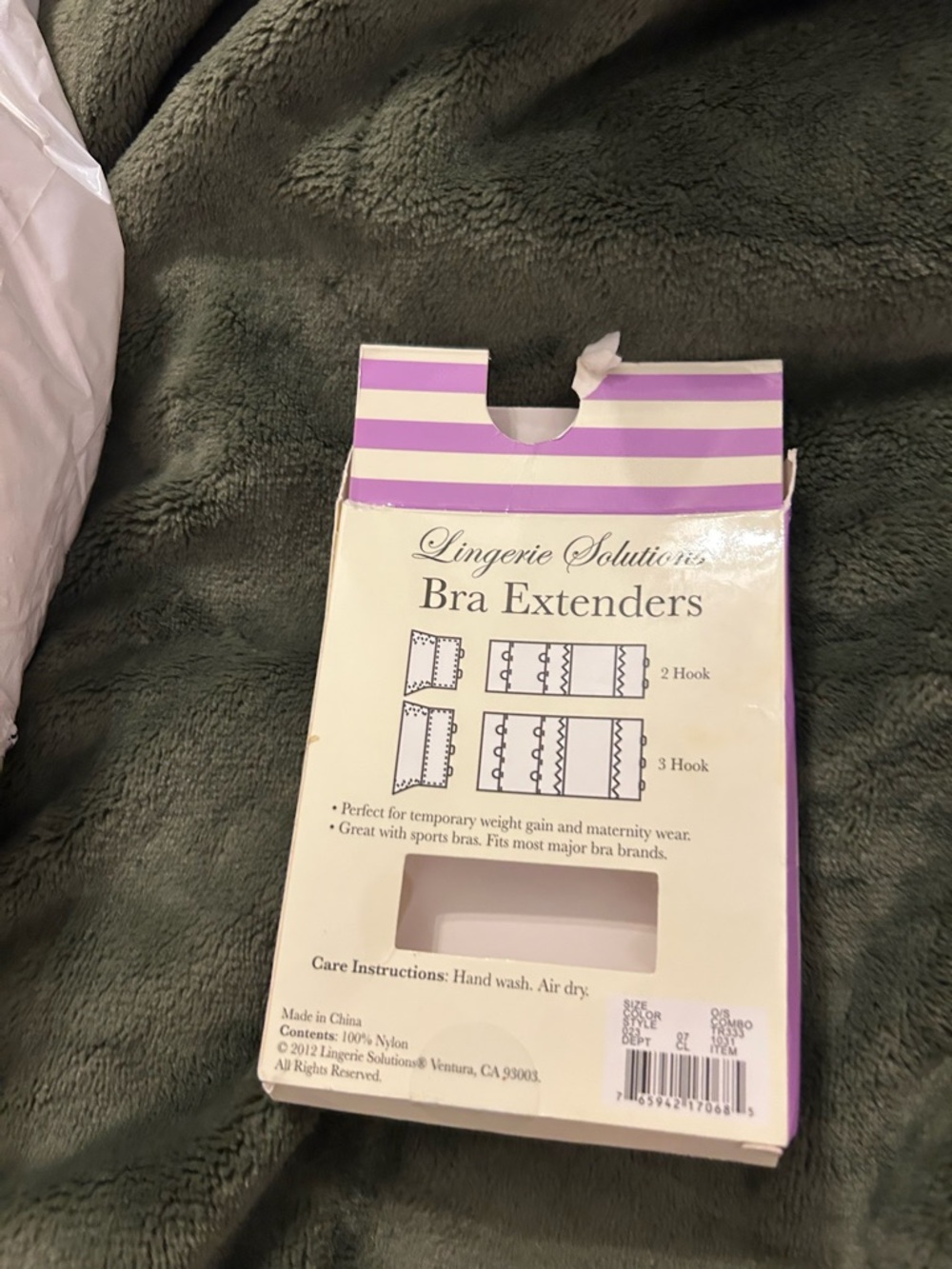 White & Black Bra Extenders - 3 Hook
